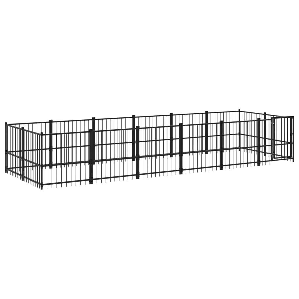 Vidaxl - Chenil d'extérieur pour chiens Acier 11,26 m² vidaXL 3124602 - Imagen 2