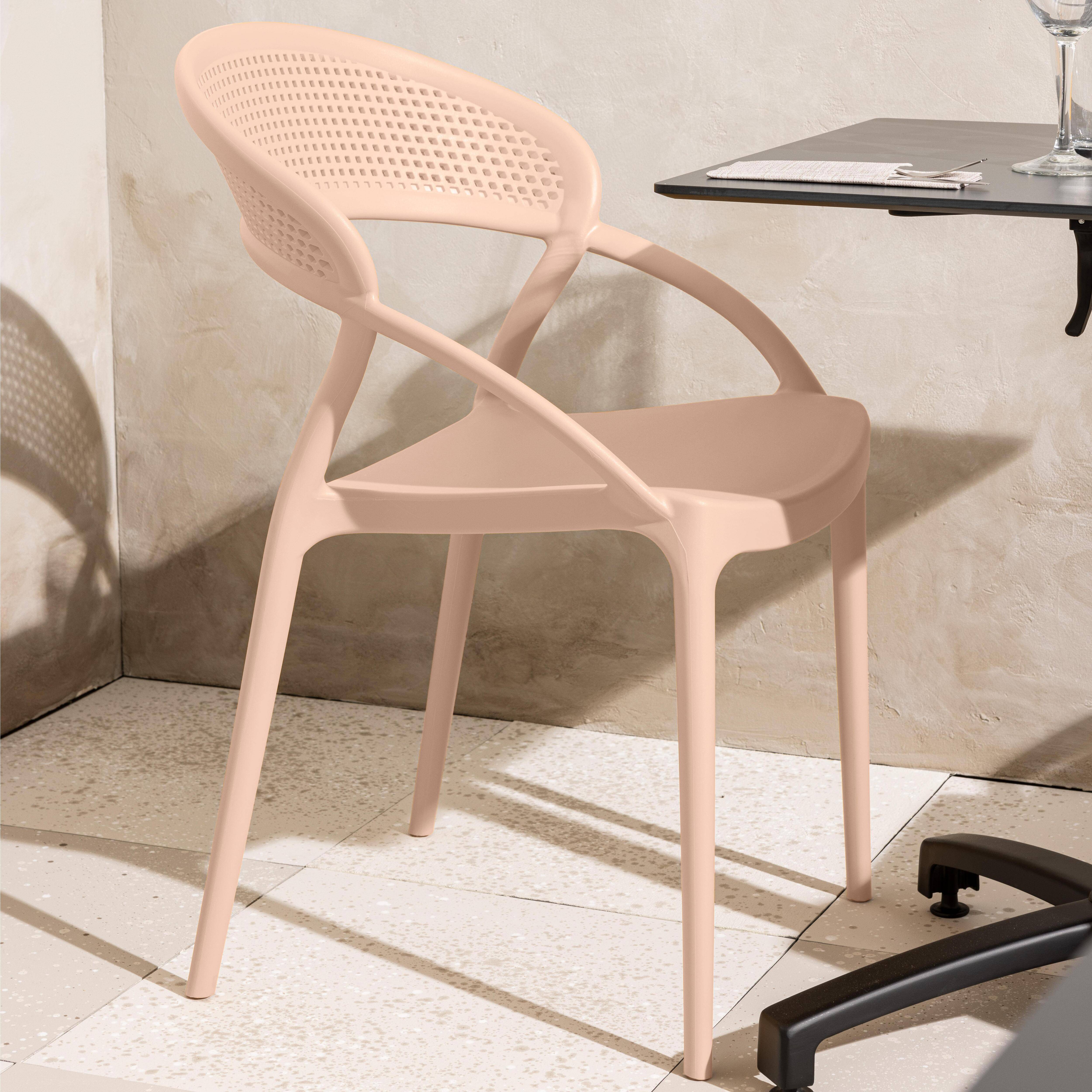 Oviala - Lot de 4 chaises de terrasse roses Madrid - Oviala - Imagen 6