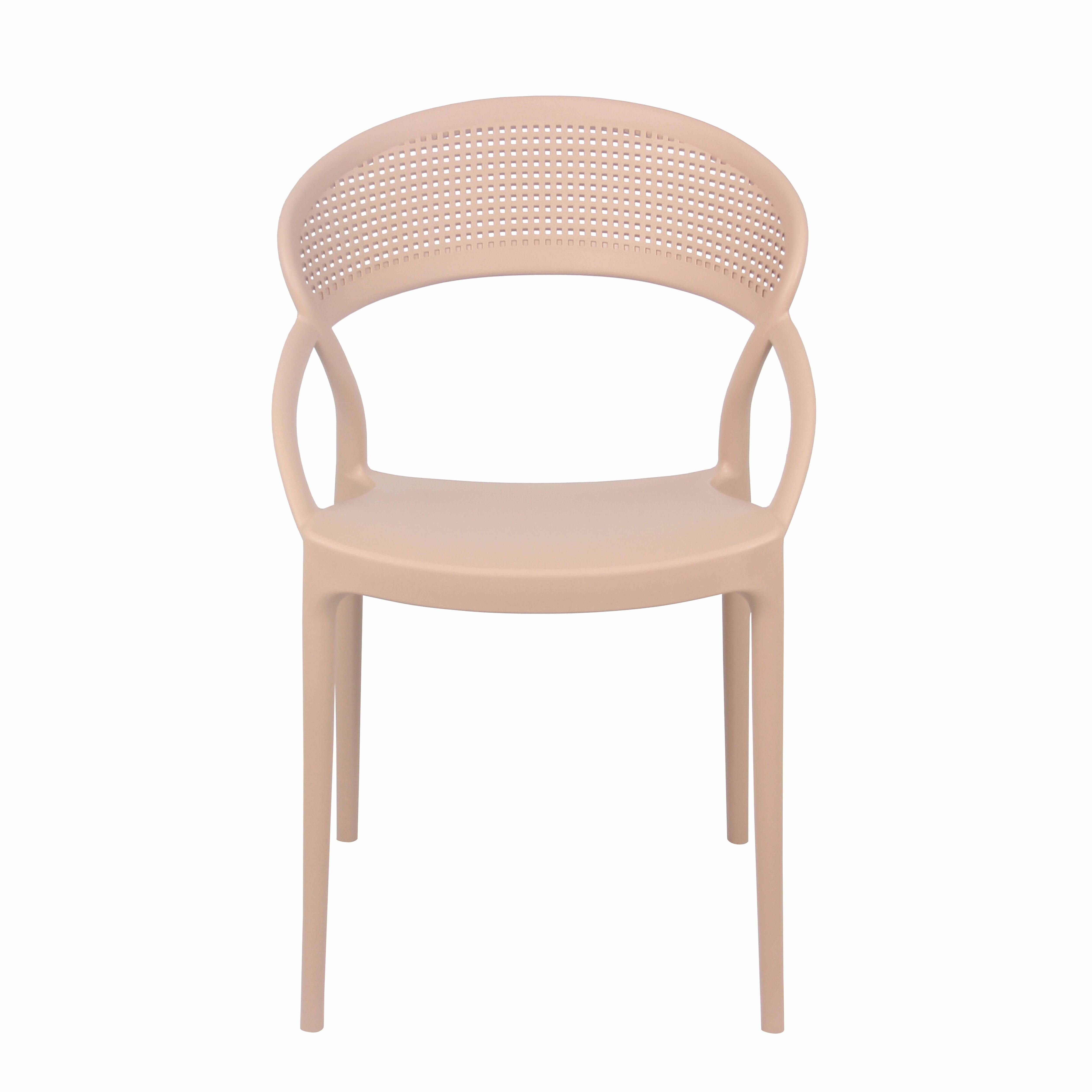 Oviala - Lot de 4 chaises de terrasse roses Madrid - Oviala - Imagen 4