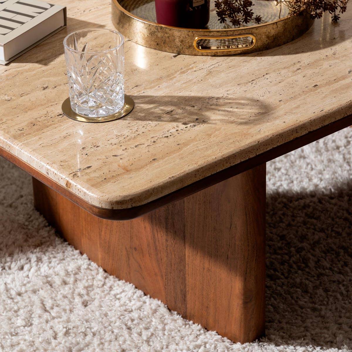Table Basse en Bois "Jivan" 120cm Marron - Image 5