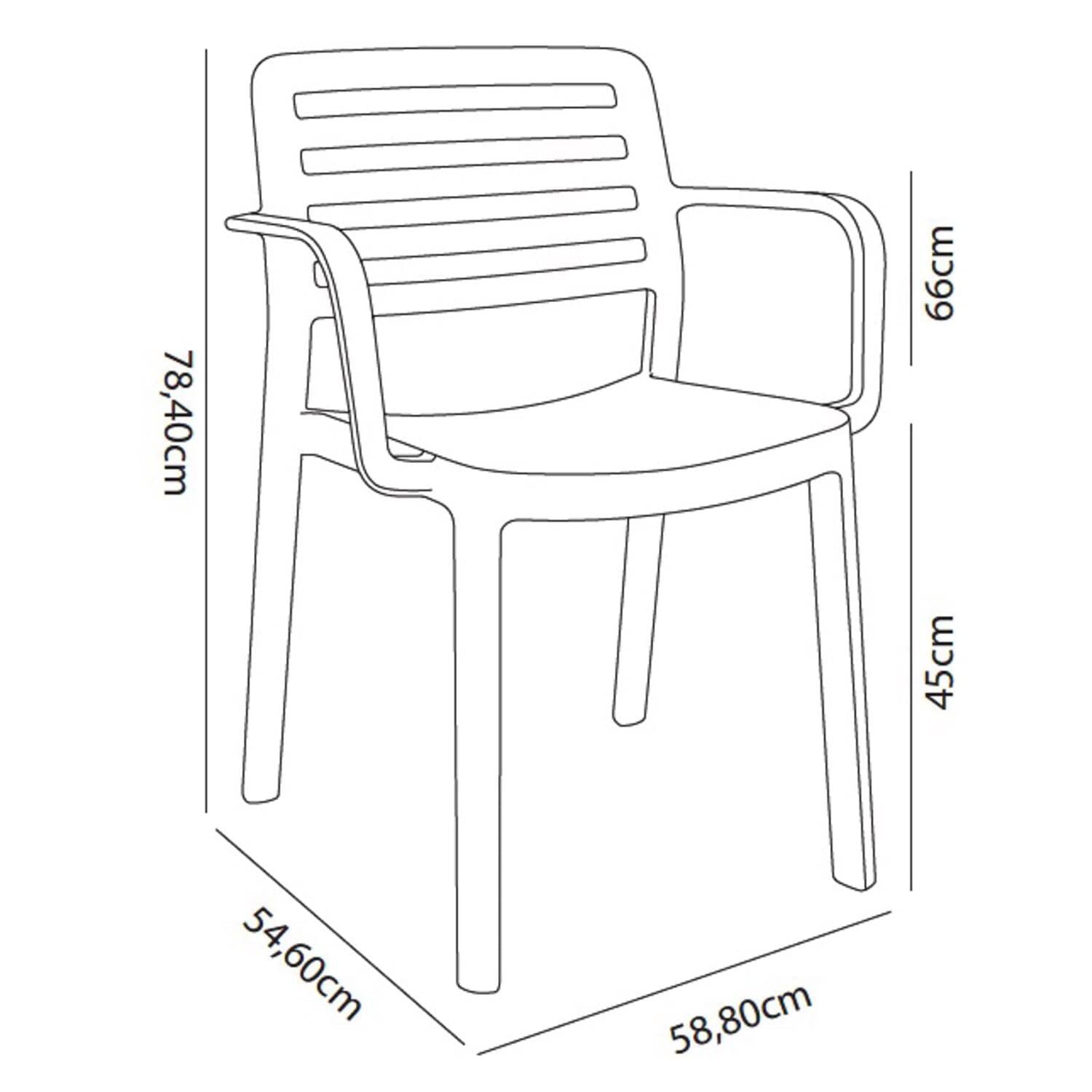 Garbar - Fauteuils Wind garbar plastique blanc (Lot de 2) - Image 2