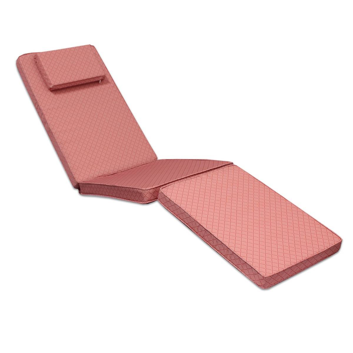Matelas à motifs corail/blanc pour chaise longue - TECK'Attitude - Imagen 1