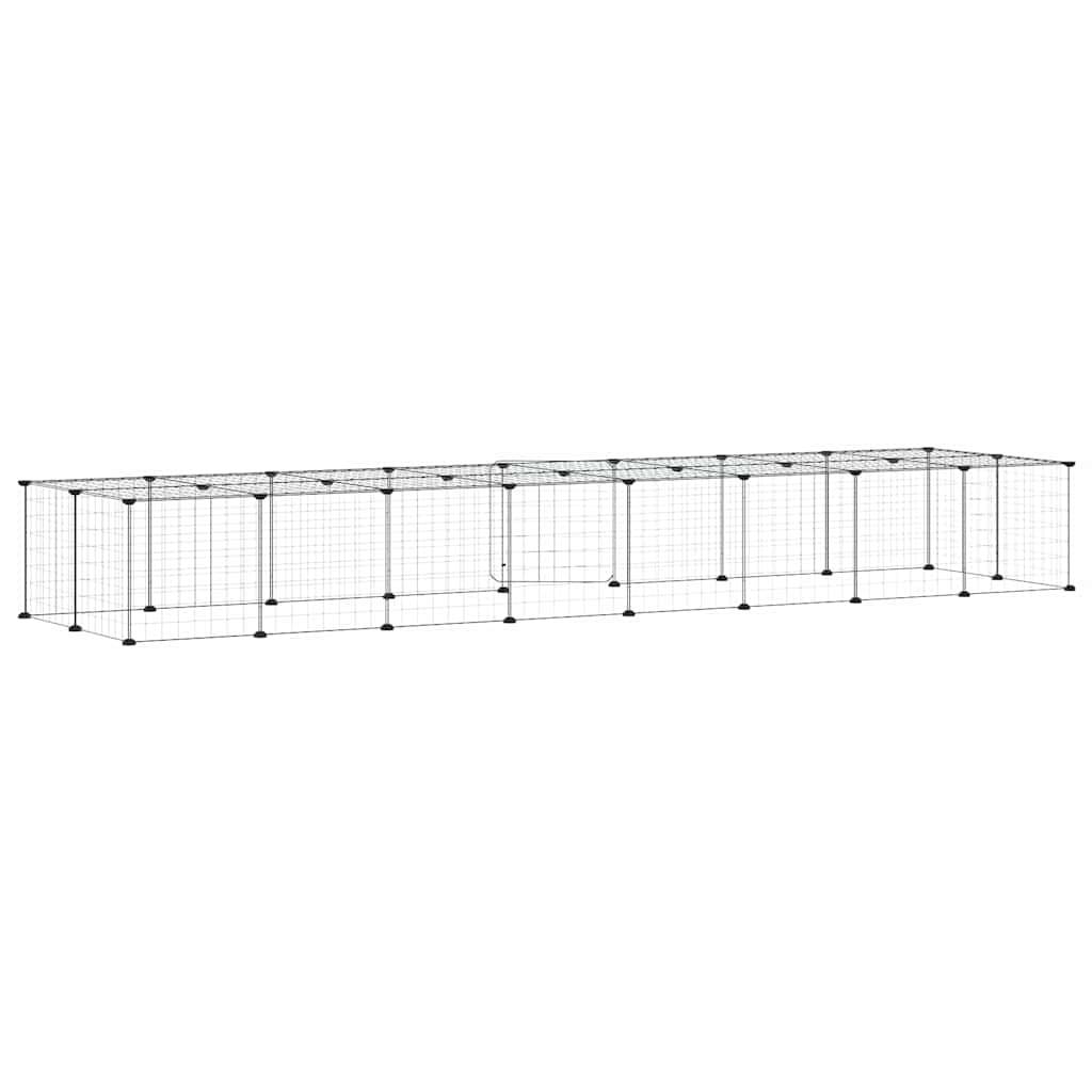 Vidaxl - Cage animaux de compagnie à 36 panneaux et porte Noir 280x70x35 cm vidaXL 3114057 - Imagen 6