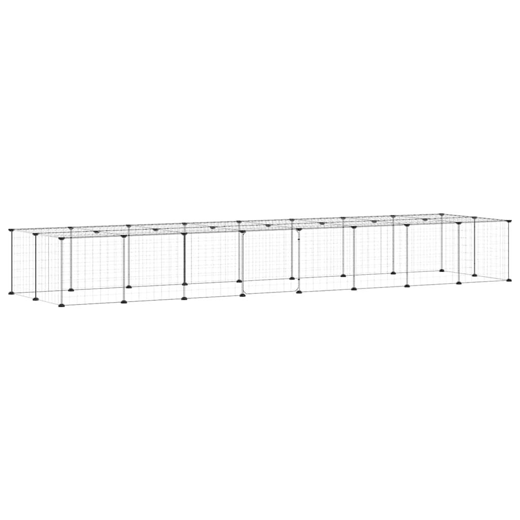 Vidaxl - Cage animaux de compagnie à 36 panneaux et porte Noir 280x70x35 cm vidaXL 3114057 - Imagen 7