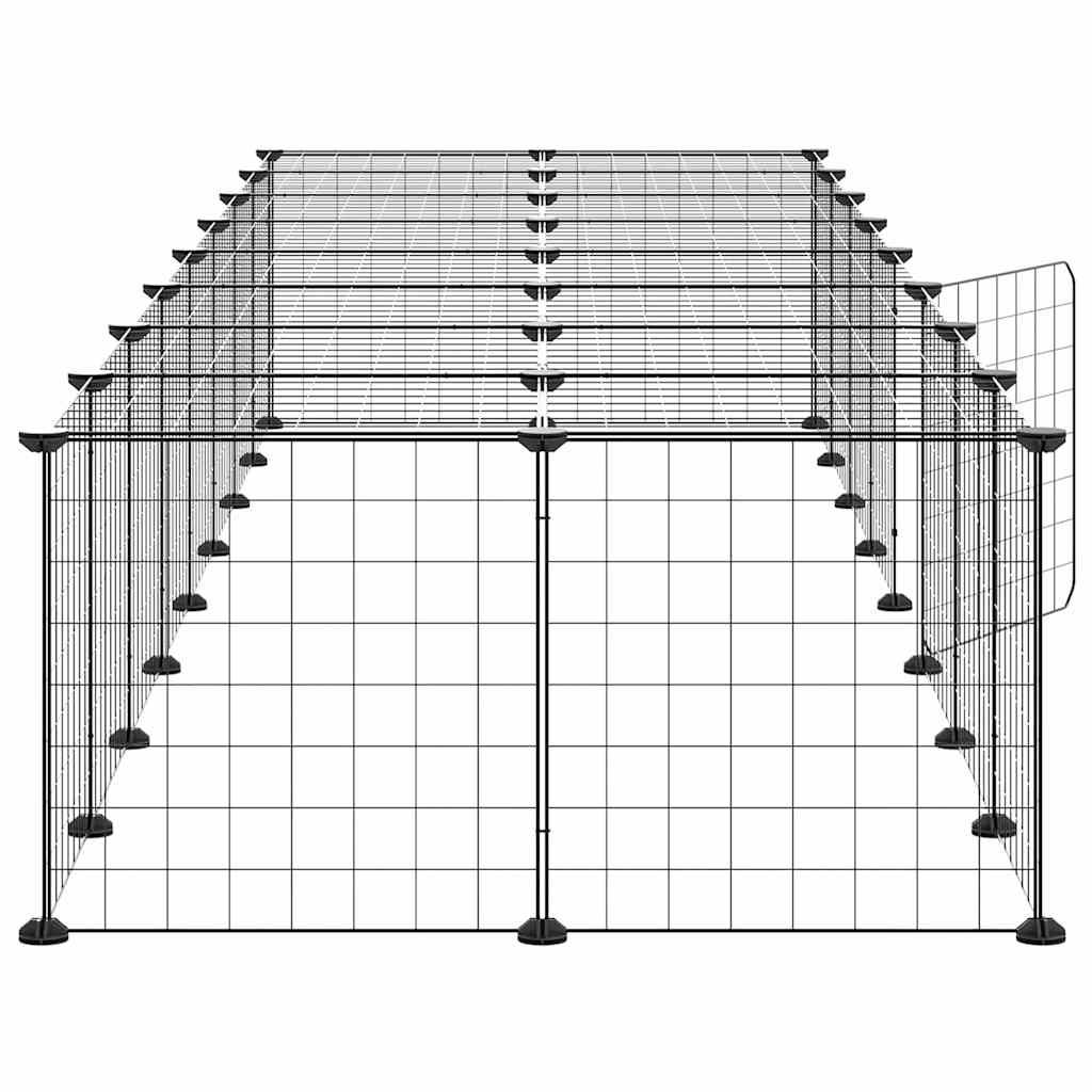 Vidaxl - Cage animaux de compagnie à 36 panneaux et porte Noir 280x70x35 cm vidaXL 3114057 - Imagen 5