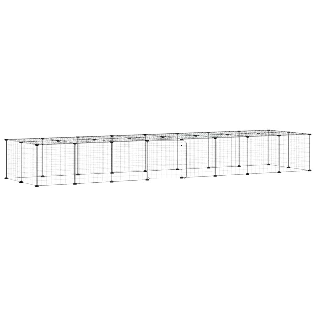 Vidaxl - Cage animaux de compagnie à 36 panneaux et porte Noir 280x70x35 cm vidaXL 3114057 - Imagen 1