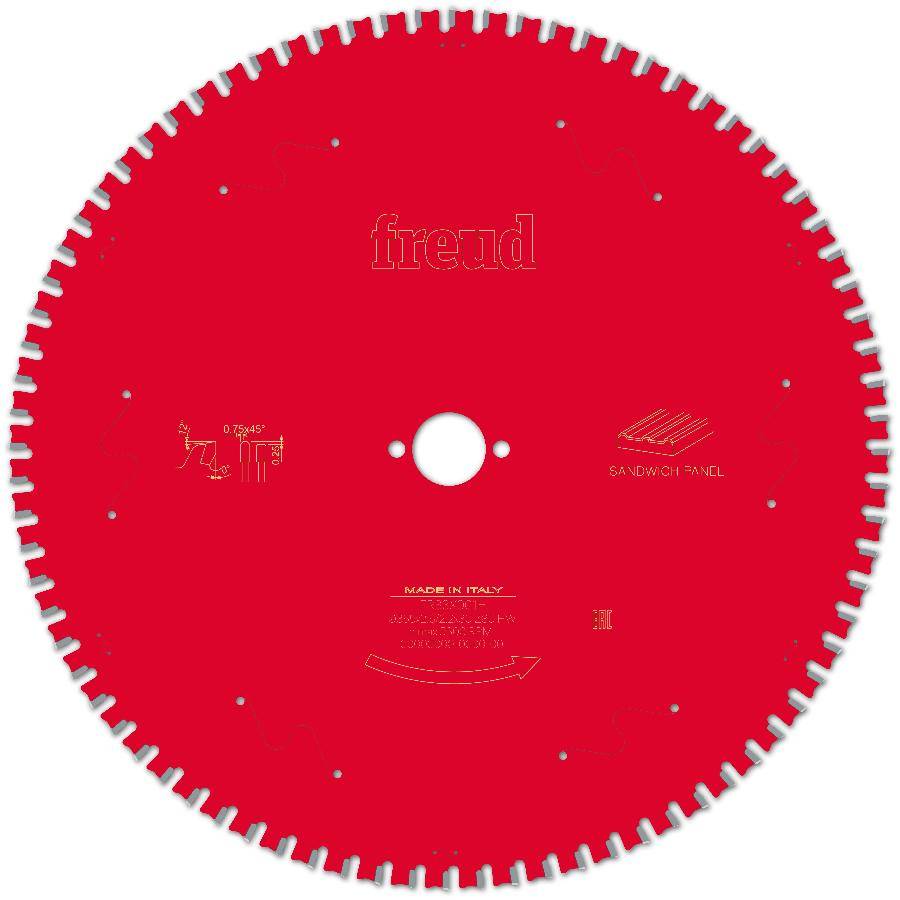Lame pour scie circulaire portative FREUD - Ø355 2,6/2,2 AL30 Z80 TPB 0° - F03FS09862 -FR33X001H - Imagen 1