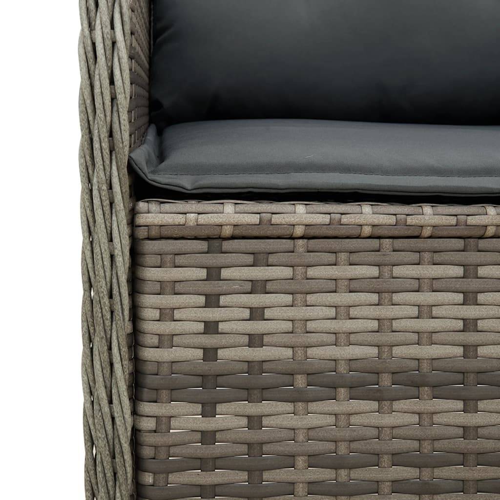 Ensemble de jardin 3 pcs avec bancs relax et table carrée 110x110 cm gris – ComfortXL Outdoor Living - Image 7