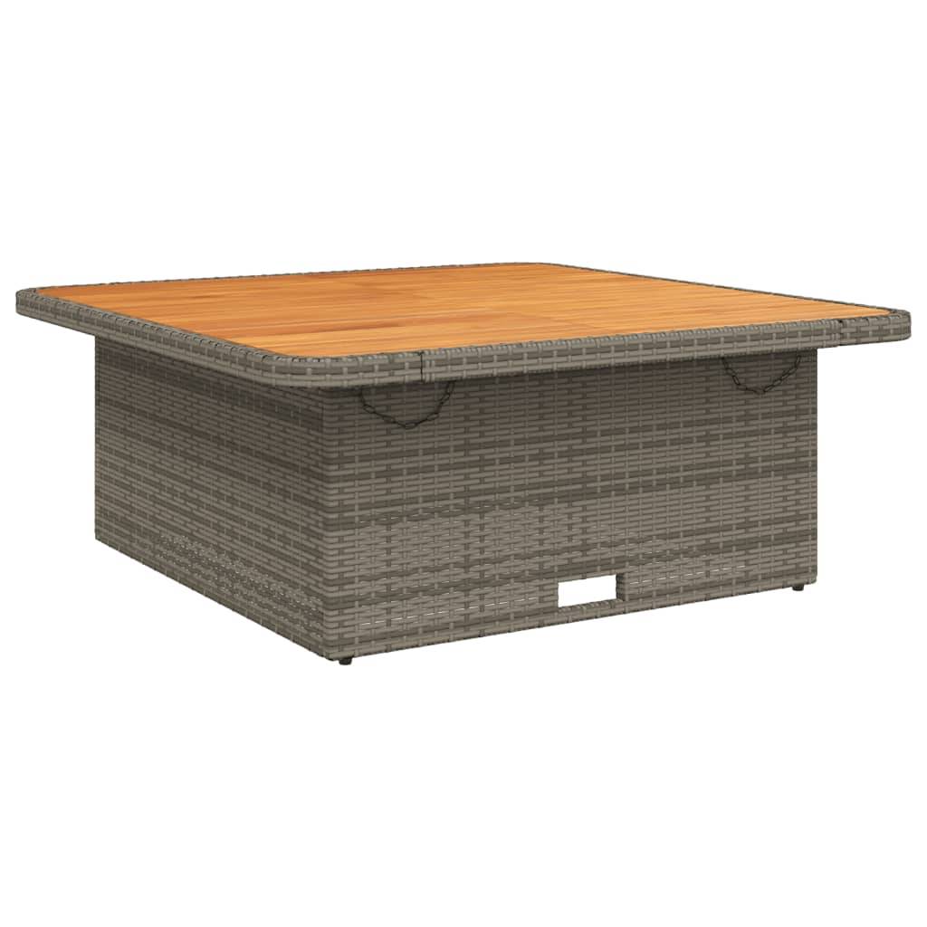 Ensemble de jardin 3 pcs avec bancs relax et table carrée 110x110 cm gris – ComfortXL Outdoor Living - Image 4