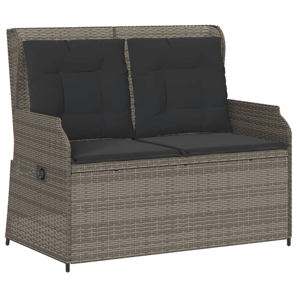 Ensemble de jardin 3 pcs avec bancs relax et table carrée 110x110 cm gris – ComfortXL Outdoor Living - Image 3