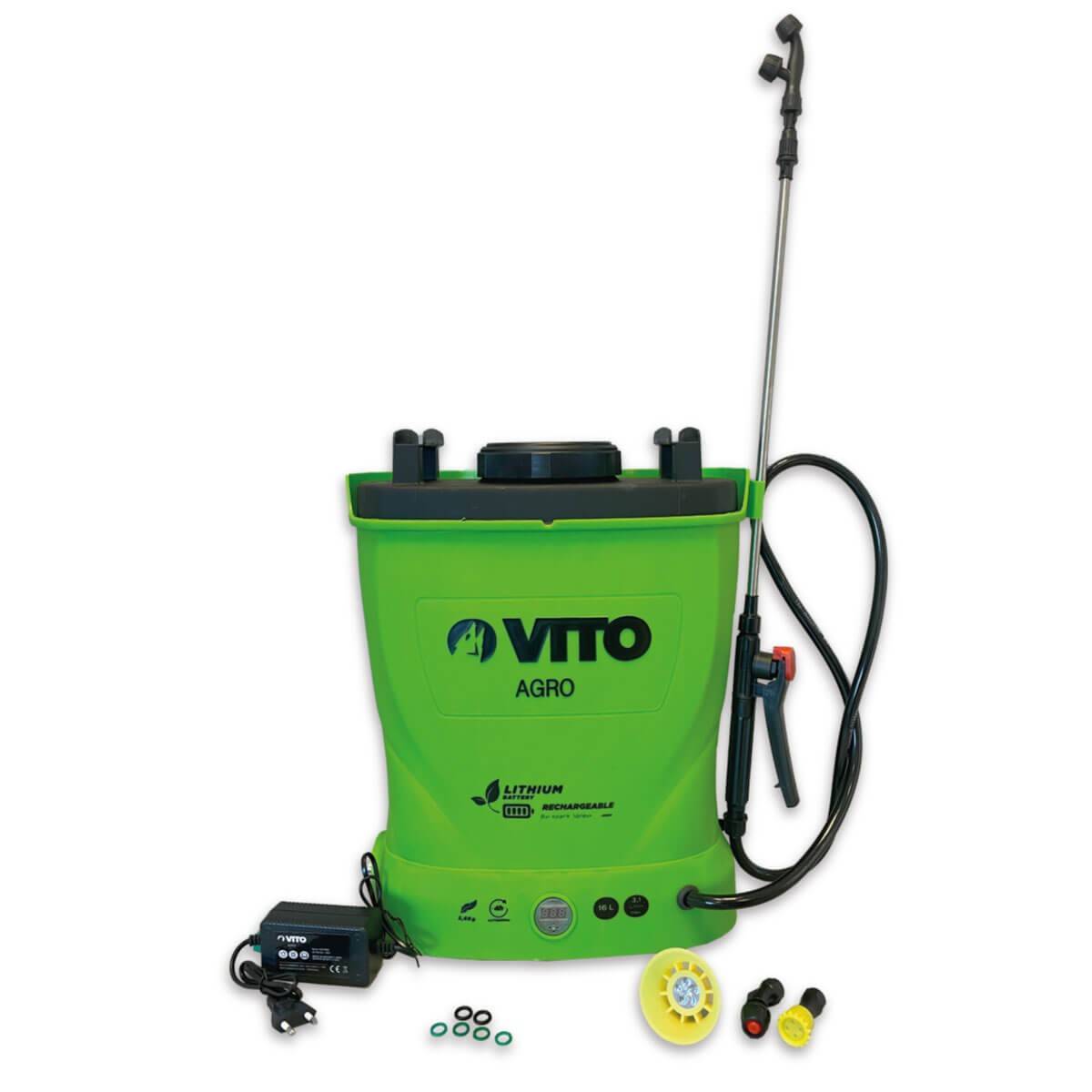 Pulvérisateur Electrique à Batterie Lithium 12V/8AH 16L 6 bars Chargeur Végetaux jardin toitures VITO - Imagen 9