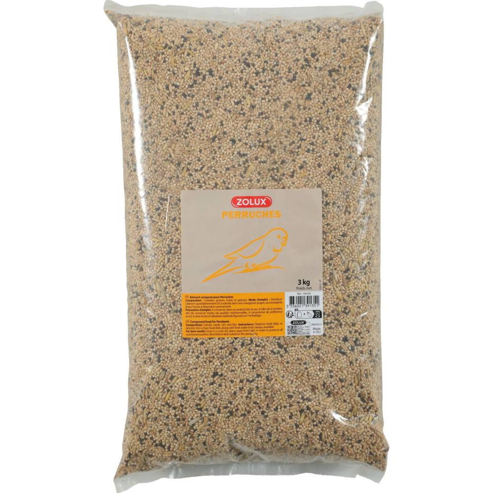 Zolux - Graines pour perruches sac de 3 kg pour oiseaux - Imagen 1