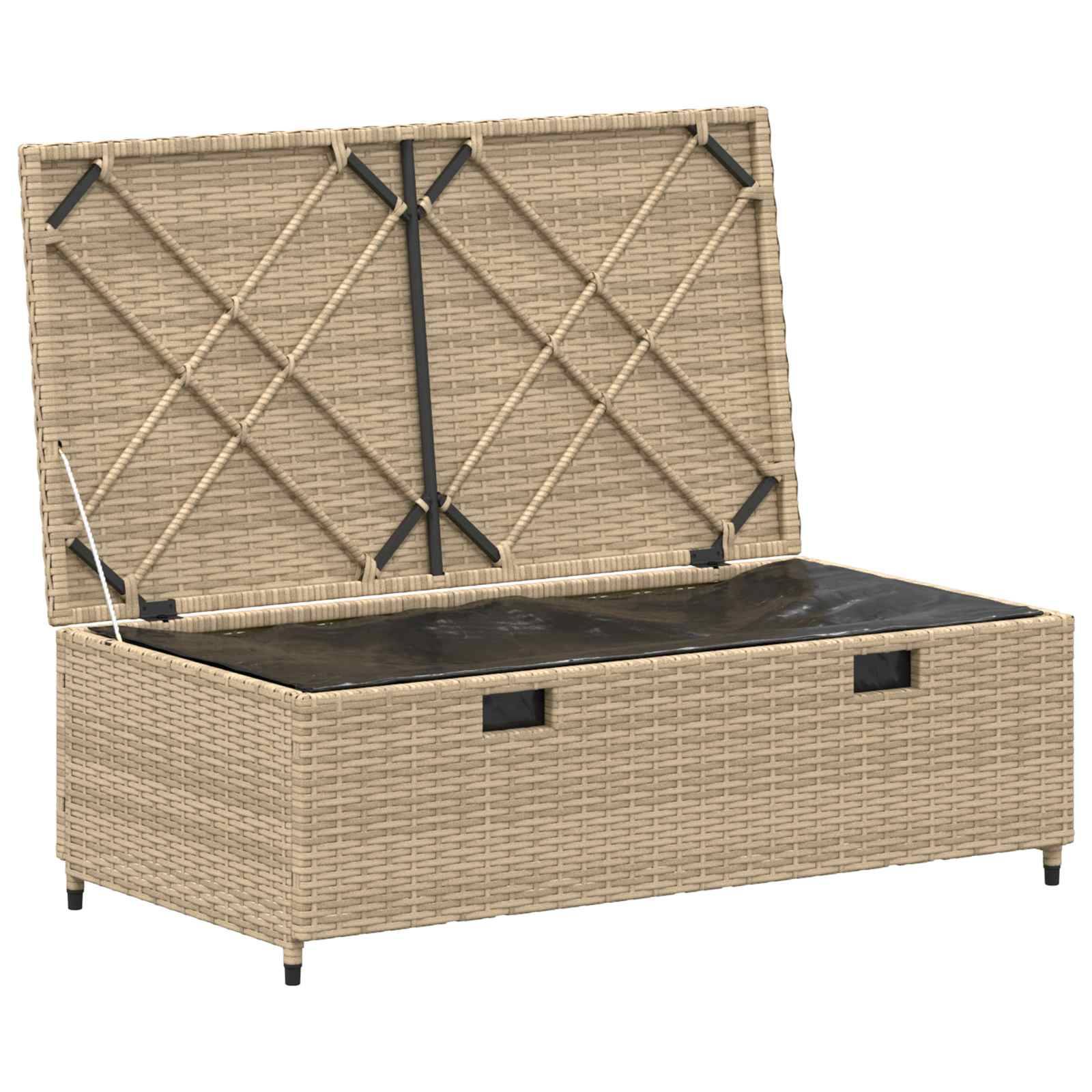 Ensemble de canapés de jardin résine tressée beige et blanc crème 110 x 57 x 73 cm - PANGIVO - Image 7
