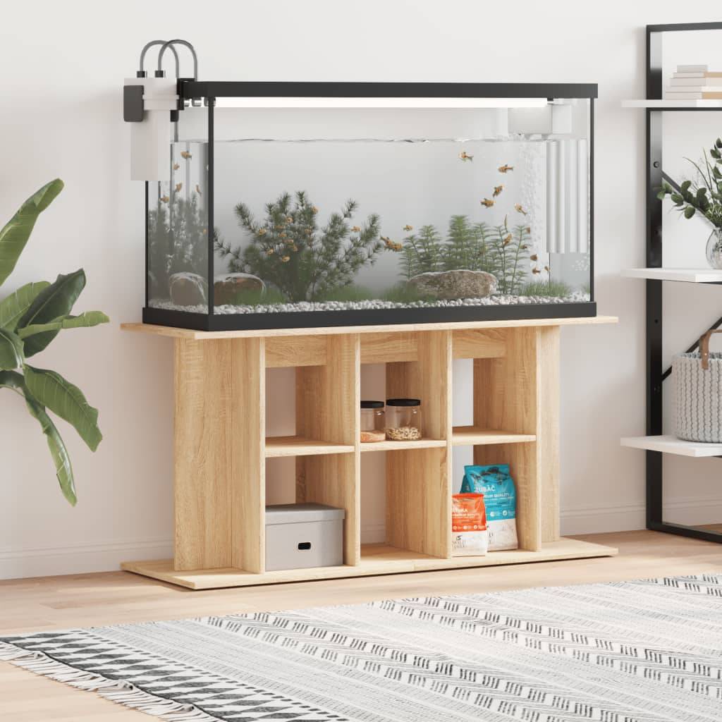Meuble pour Aquarium Bois d'Ingénierie pour Salon avec Rangement 120x40x60 cm Chêne - ComfortXL Outdoor Living