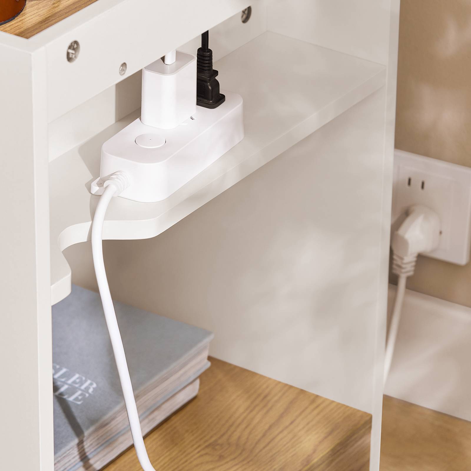 SoBuy FBT128-WN Table de Chevet Moderne avec 1 Tiroir, Blanc, pour Salon ou Chambre à Coucher - Image 8