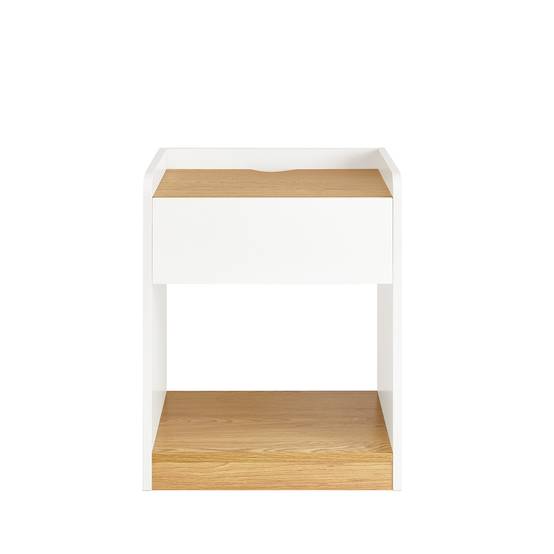 SoBuy FBT128-WN Table de Chevet Moderne avec 1 Tiroir, Blanc, pour Salon ou Chambre à Coucher - Image 1