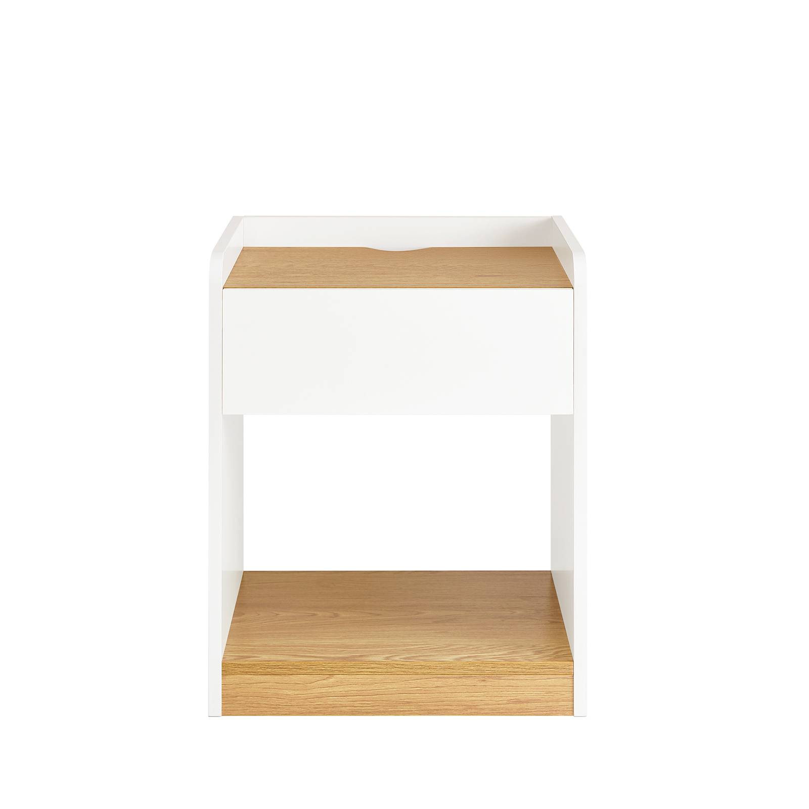 SoBuy FBT128-WN Table de Chevet Moderne avec 1 Tiroir, Blanc, pour Salon ou Chambre à Coucher - Image 1