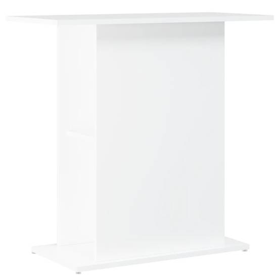 Support Aquarium Bois Ingénierie avec Étagères de Rangement 75x36x72,5 cm Blanc - ComfortXL Outdoor Living - Image 2