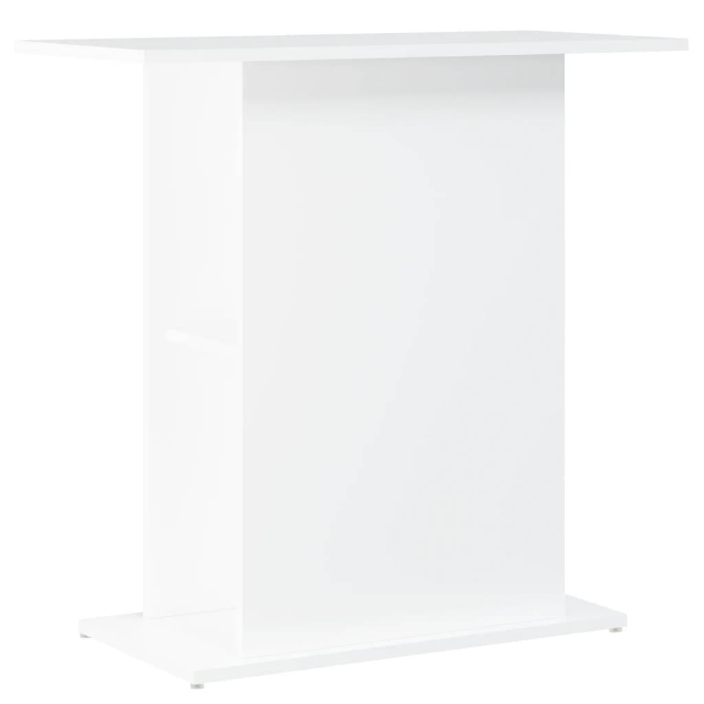 Support Aquarium Bois Ingénierie avec Étagères de Rangement 75x36x72,5 cm Blanc - ComfortXL Outdoor Living - Image 2