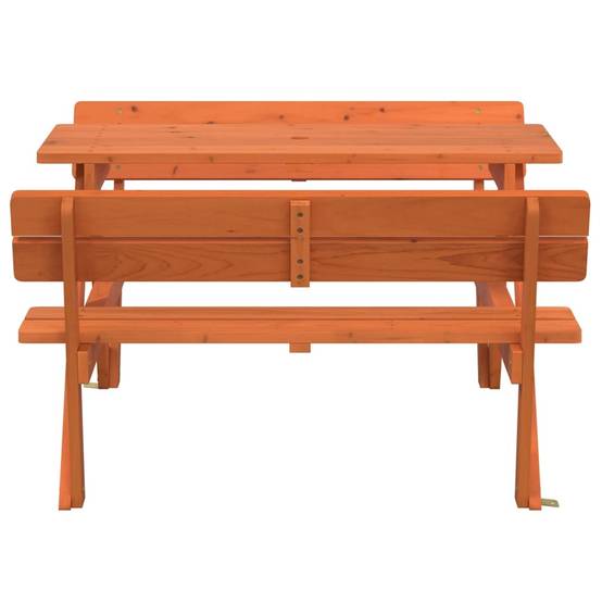 Table de pique-nique pour 4 enfants bois sapin marron 90 x 108 x 54 cm ...