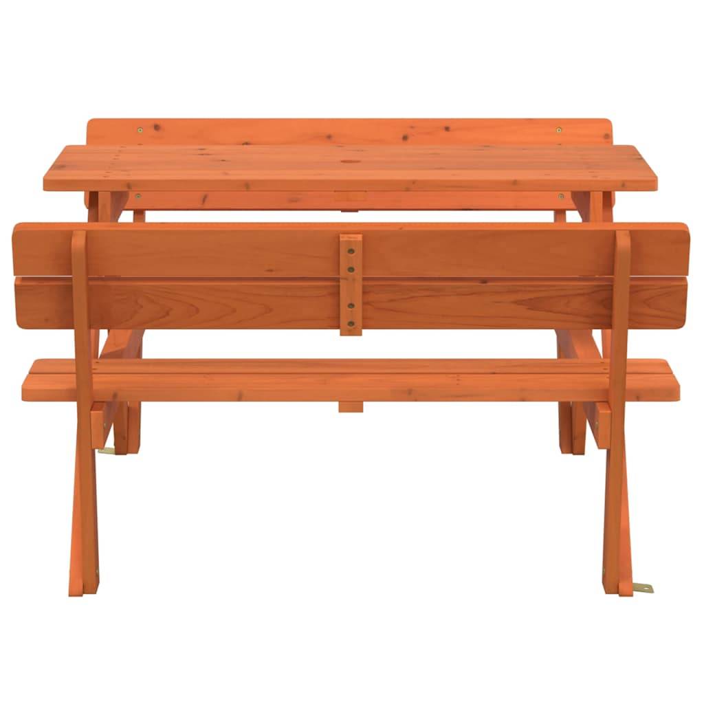 Table de pique-nique pour 4 enfants bois sapin marron 90 x 108 x 54 cm ...