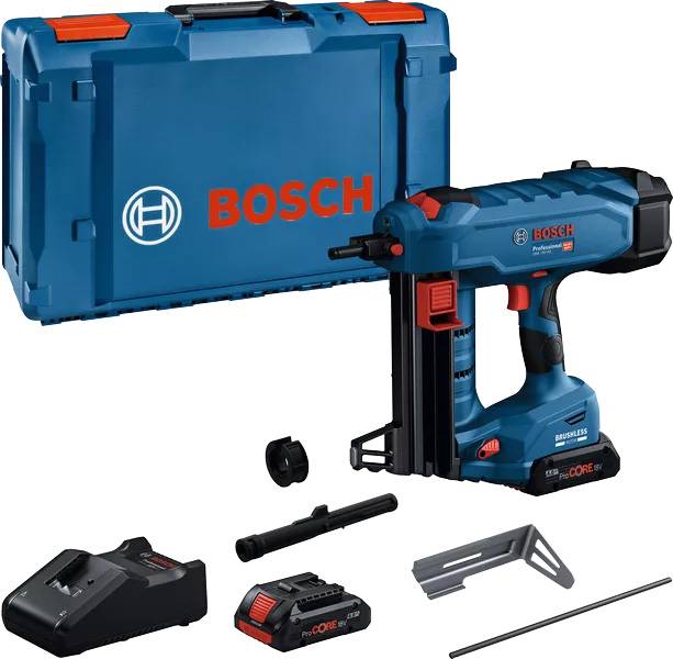 Bosch - Cloueur sans-fil GNB 18V-40 - BOSCH - avec 2 batteries 18V 4.0Ah - chargeur - L-Boxx - 06019L7005