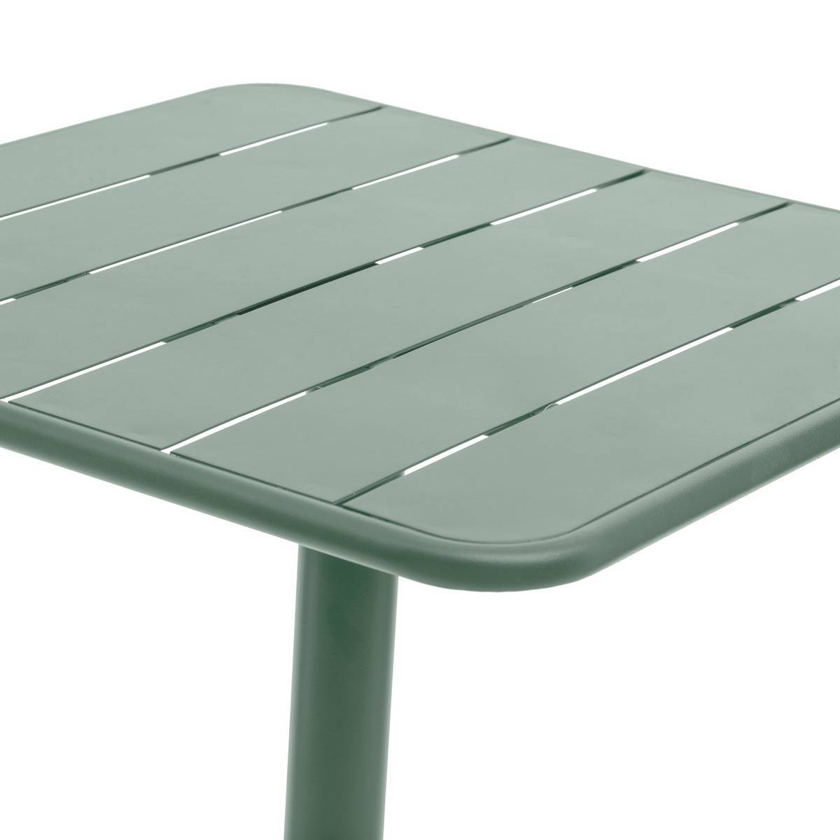 Hesperide - Table haute de jardin "Phuket" vert olive 2 places en acier traité époxy Hespéride - Imagen 3