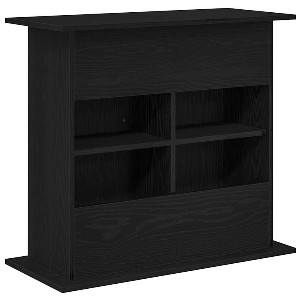 Armoire d'aquarium Chêne Noir avec 4 Compartiments à Portes 81x36x73 cm - ComfortXL Outdoor Living - Image 7