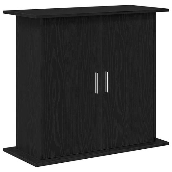 Armoire d'aquarium Chêne Noir avec 4 Compartiments à Portes 81x36x73 cm - ComfortXL Outdoor Living - Image 2