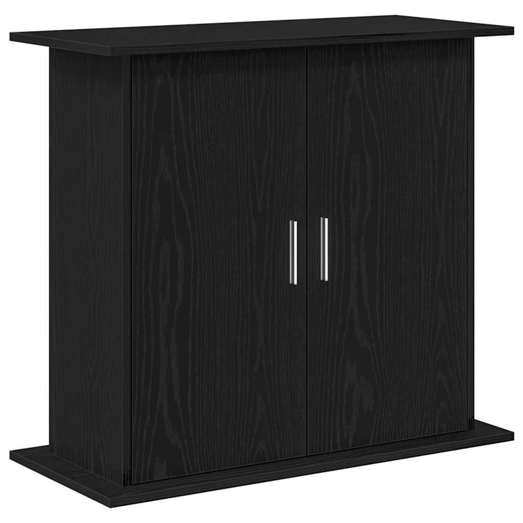 Armoire d'aquarium Chêne Noir avec 4 Compartiments à Portes 81x36x73 cm - ComfortXL Outdoor Living - Image 2