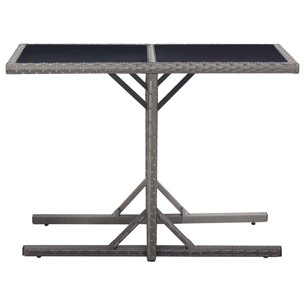 Salon de Jardin 2 Personnes Chaises Empilables en Résine Grise et Verre – ComfortXL Outdoor Living - Image 9