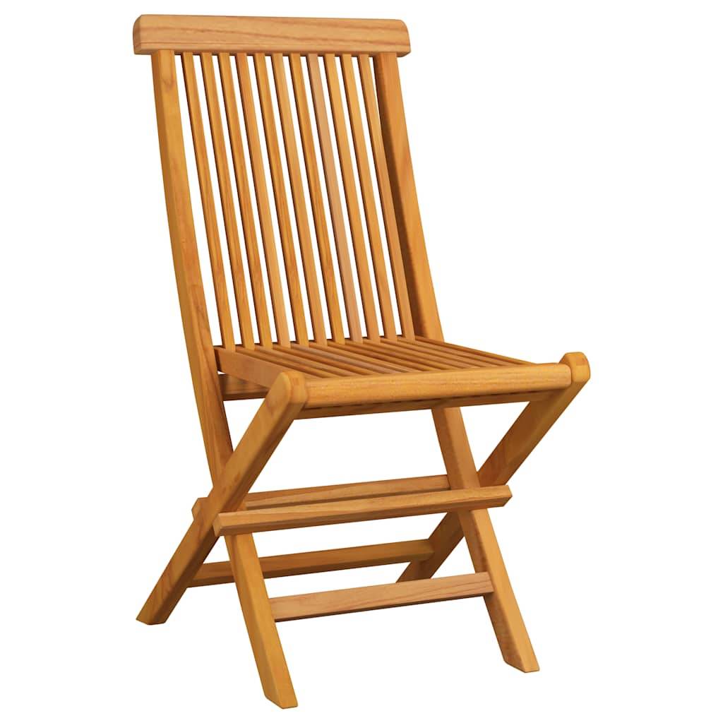 Vidaxl - Chaises pliantes avec coussins gris, 6 pièces, en teck massif vidaXL 3065591 - Imagen 9