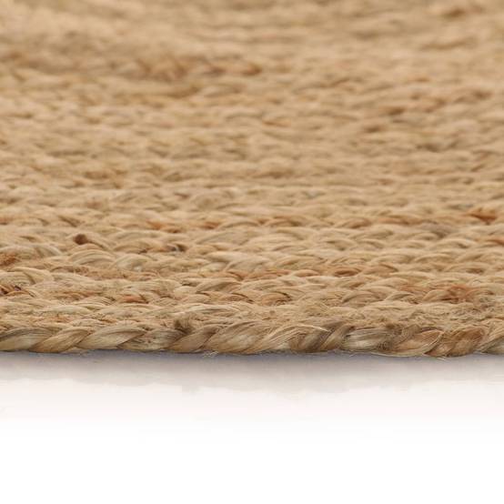 Tapis Rond Jute Tressé Artisanal Décoration Bohème pour Salon Chambre Naturel 120 cm – ComfortXL Outdoor Living - Image 3