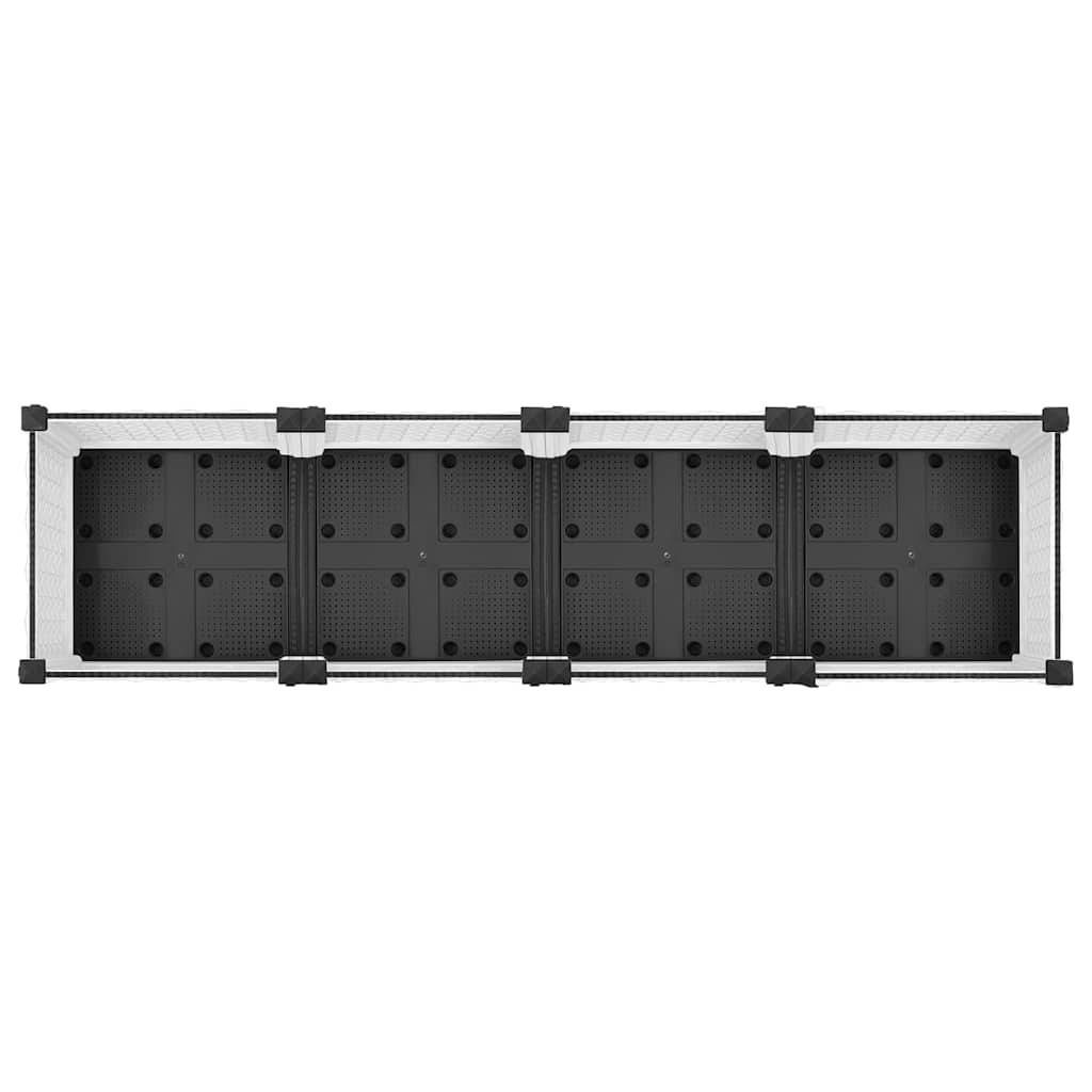 ComfortXL - Grand Potager sur Pieds XXL Design Tressé Blanc pour Légumes et Fleurs sans Se Baisser Gris 160 cm – ComfortXL Outdoor Living - Image 5