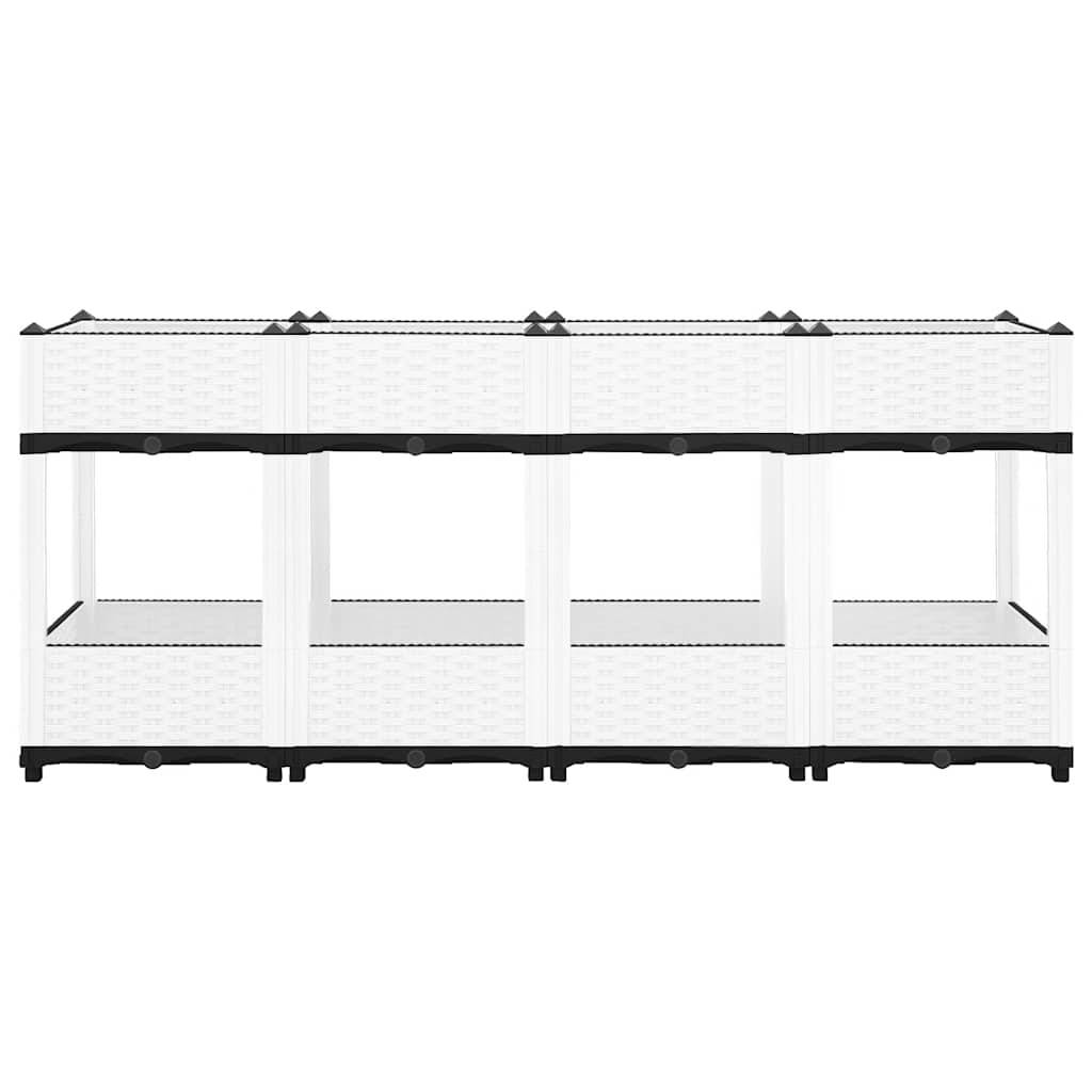 ComfortXL - Grand Potager sur Pieds XXL Design Tressé Blanc pour Légumes et Fleurs sans Se Baisser Gris 160 cm – ComfortXL Outdoor Living - Image 3