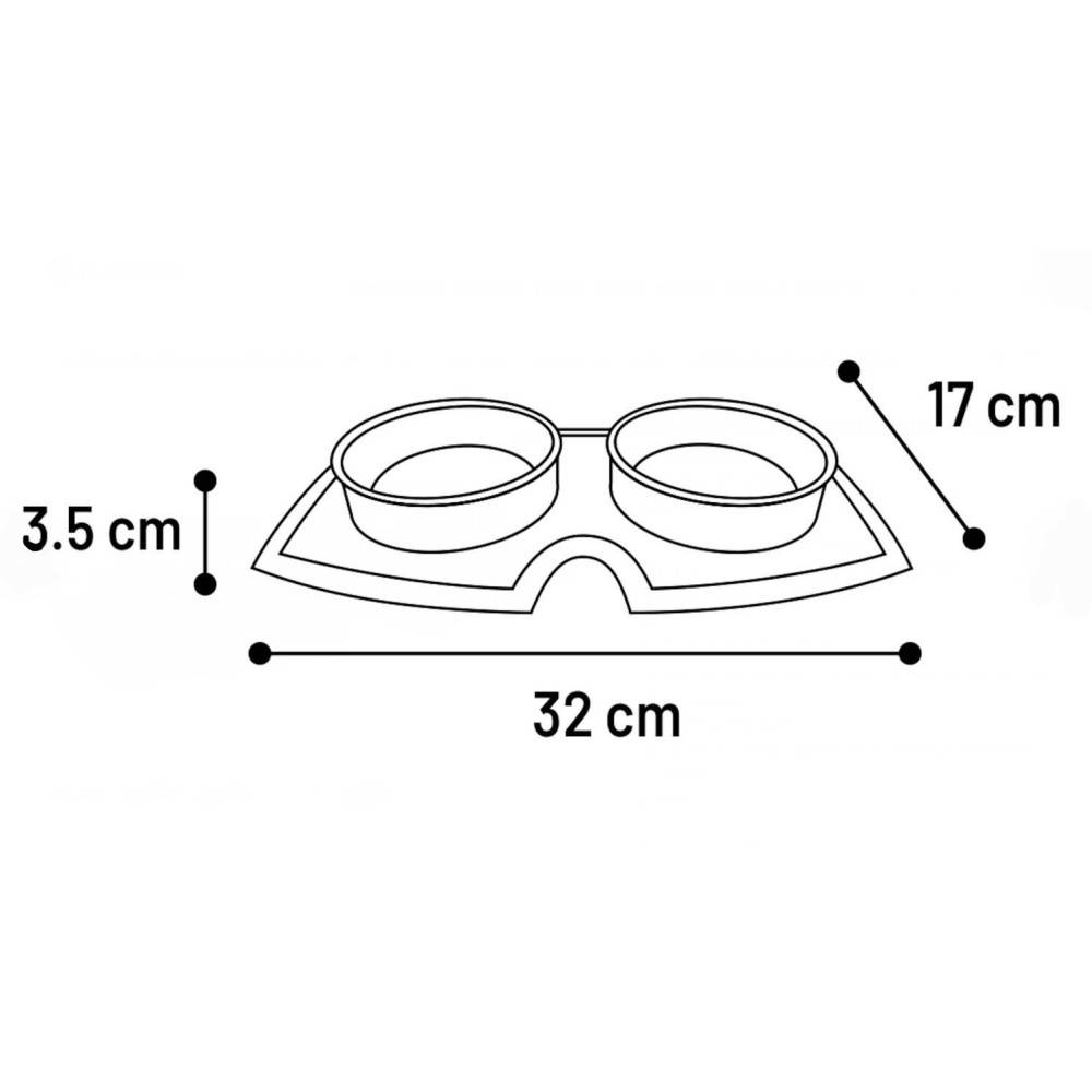 Gamelle et abreuvoir 210ml avec tapis en silicone anti-dérapant pour chat - Imagen 3