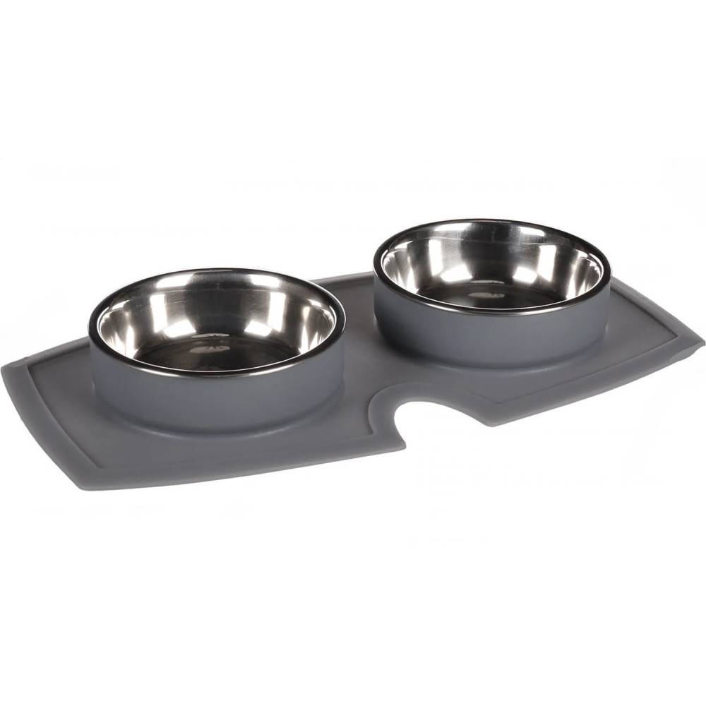 Gamelle et abreuvoir 210ml avec tapis en silicone anti-dérapant pour chat - Imagen 1