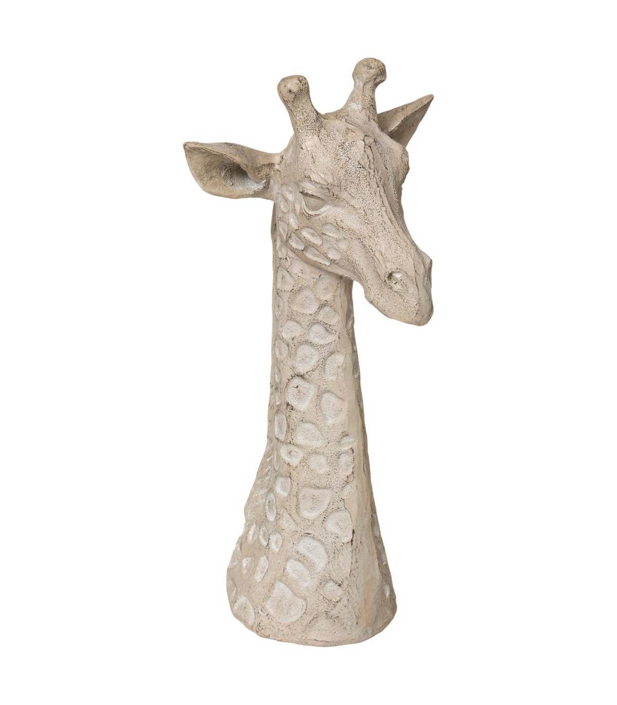 Objet décoratif Tête de Girafe Safari en résine H 33 cm