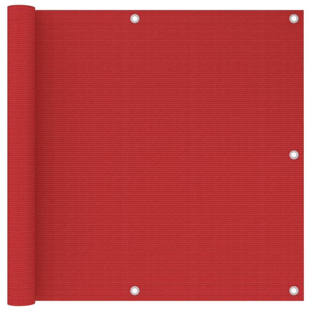 Helloshop26 - Écran de balcon brise pare vue protection confidentialité 90 x 600 cm PEHD rouge - Imagen 1