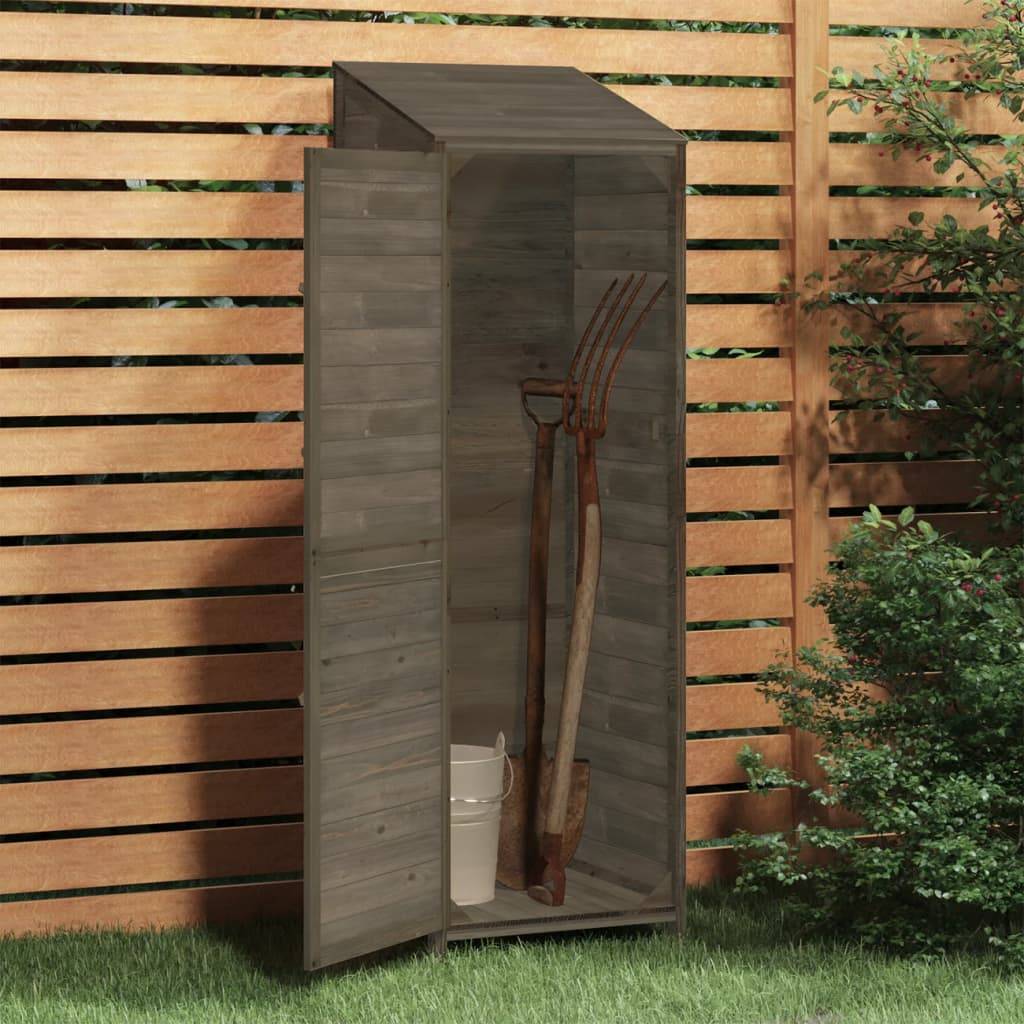 Vidaxl - Remise de jardin Anthracite 55x52x174,5 cm Bois de sapin solide vidaXL 152188 - Image 4