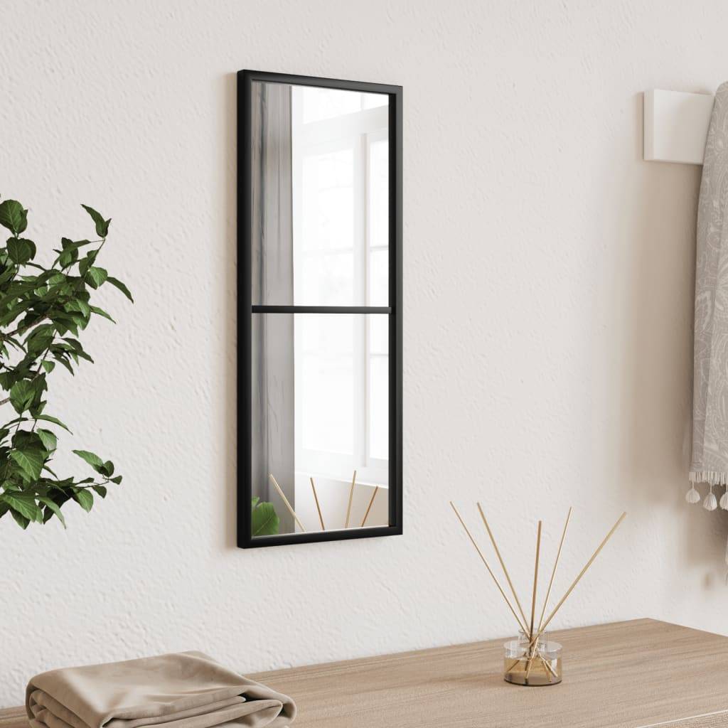 Maison Chic - Miroir mural - Miroir décoratif noir 20x50 cm rectangulaire fer - Image 2