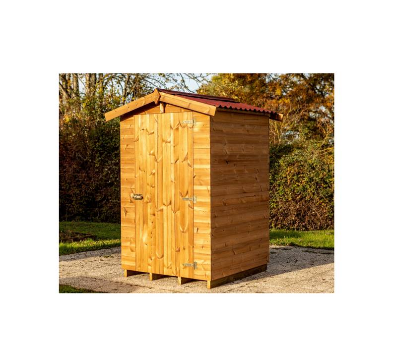 Habrita - Abri en panneaux de bois massif traité 19 mm - S.u. 1,35 m² - Toit double pente Habrita - Image 4