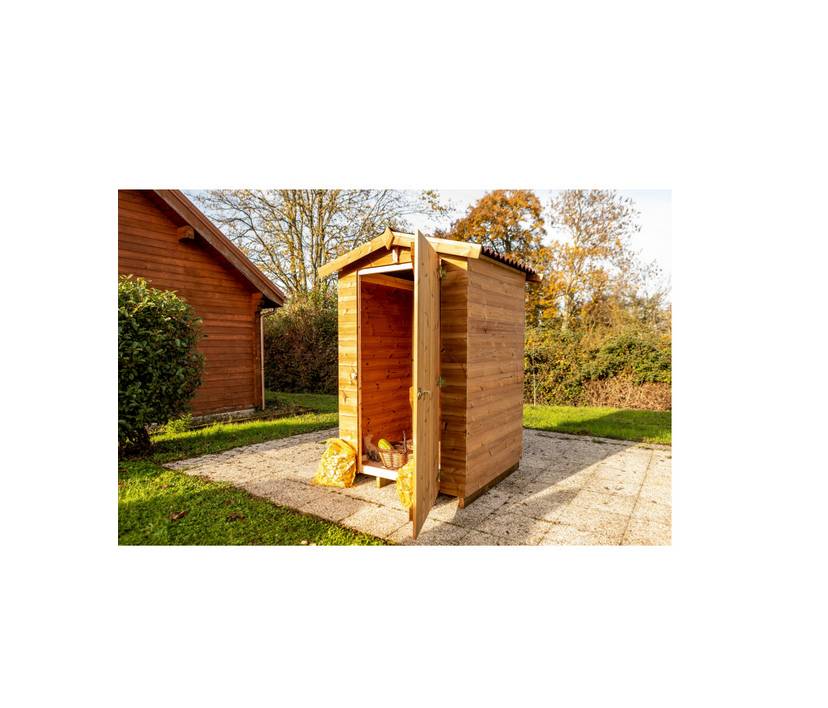 Habrita - Abri en panneaux de bois massif traité 19 mm - S.u. 1,35 m² - Toit double pente Habrita - Image 3