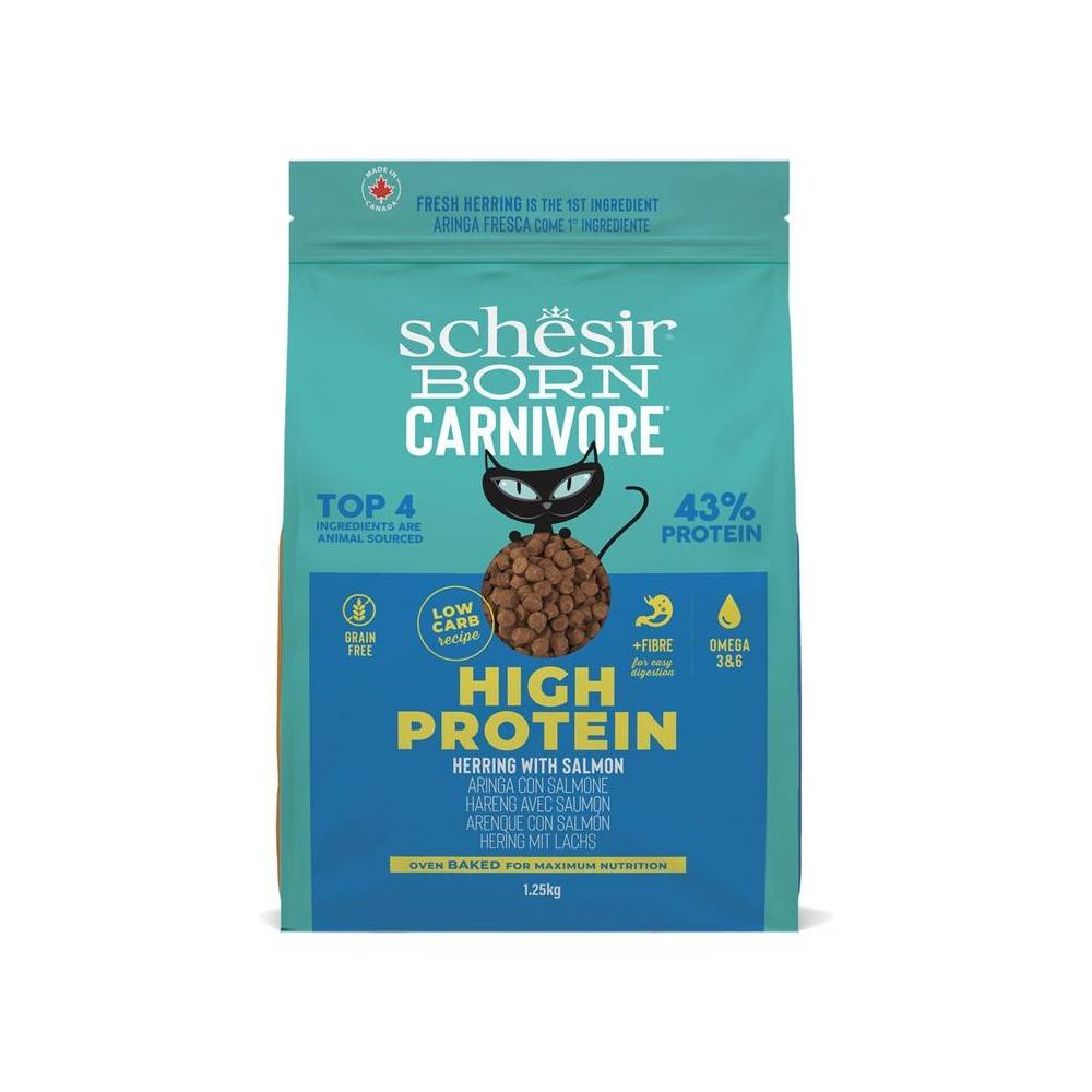 Schesir - Croquette chat Hareng Et Saumon - Schesir Born Carnivore 1,25 kg