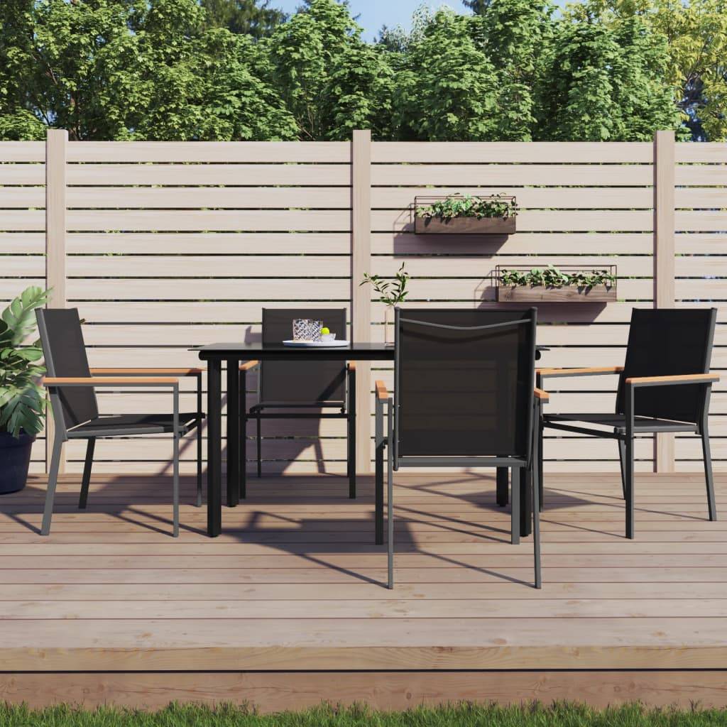 Prolenta Premium - Lot de 4 Chaise bois composite  Bellingham Noir 55 X 61,5 X 90 cm  - P87210N - Image 1