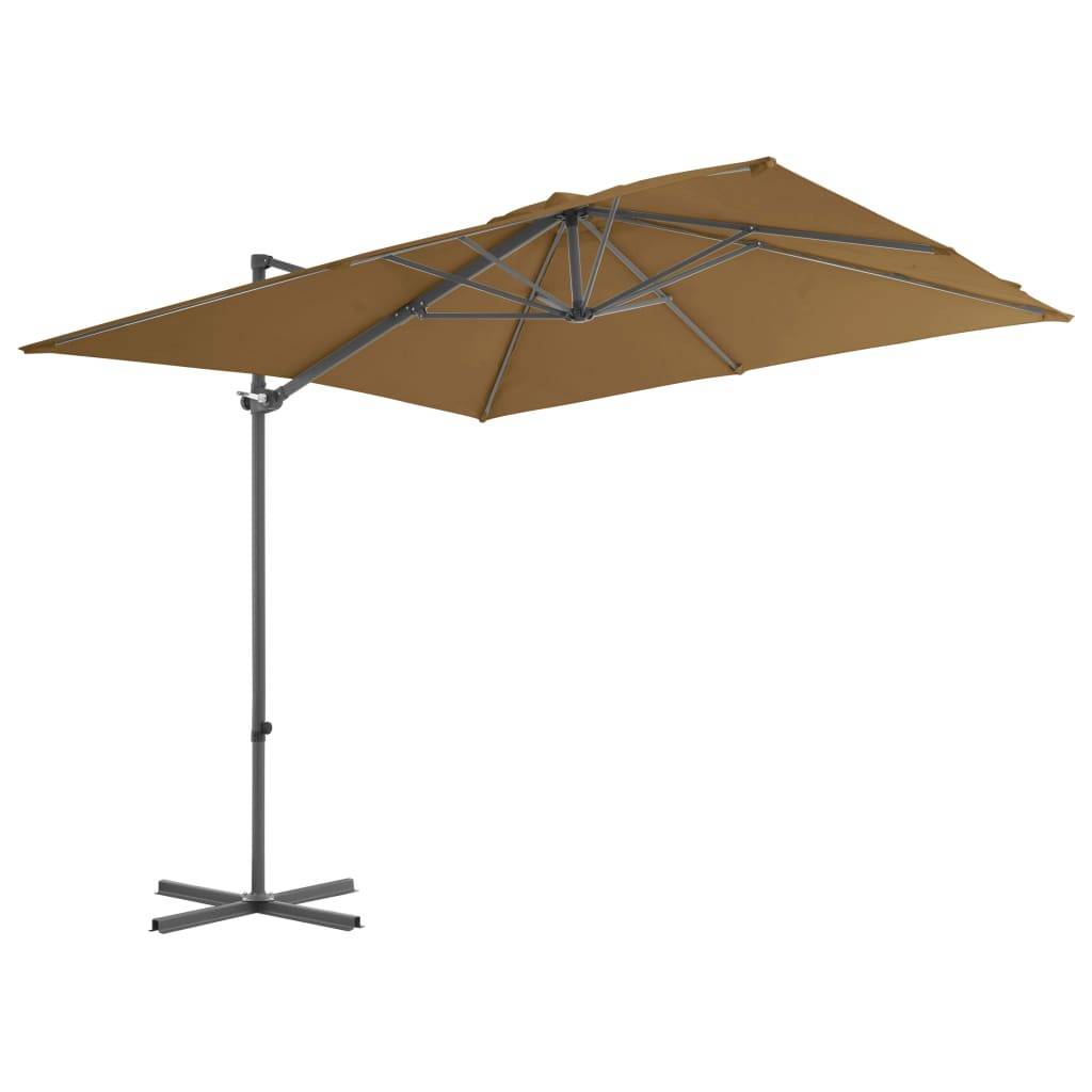 Helloshop26 - Parasol avec base portable 2,5 x 2,5 m taupe - Imagen 2