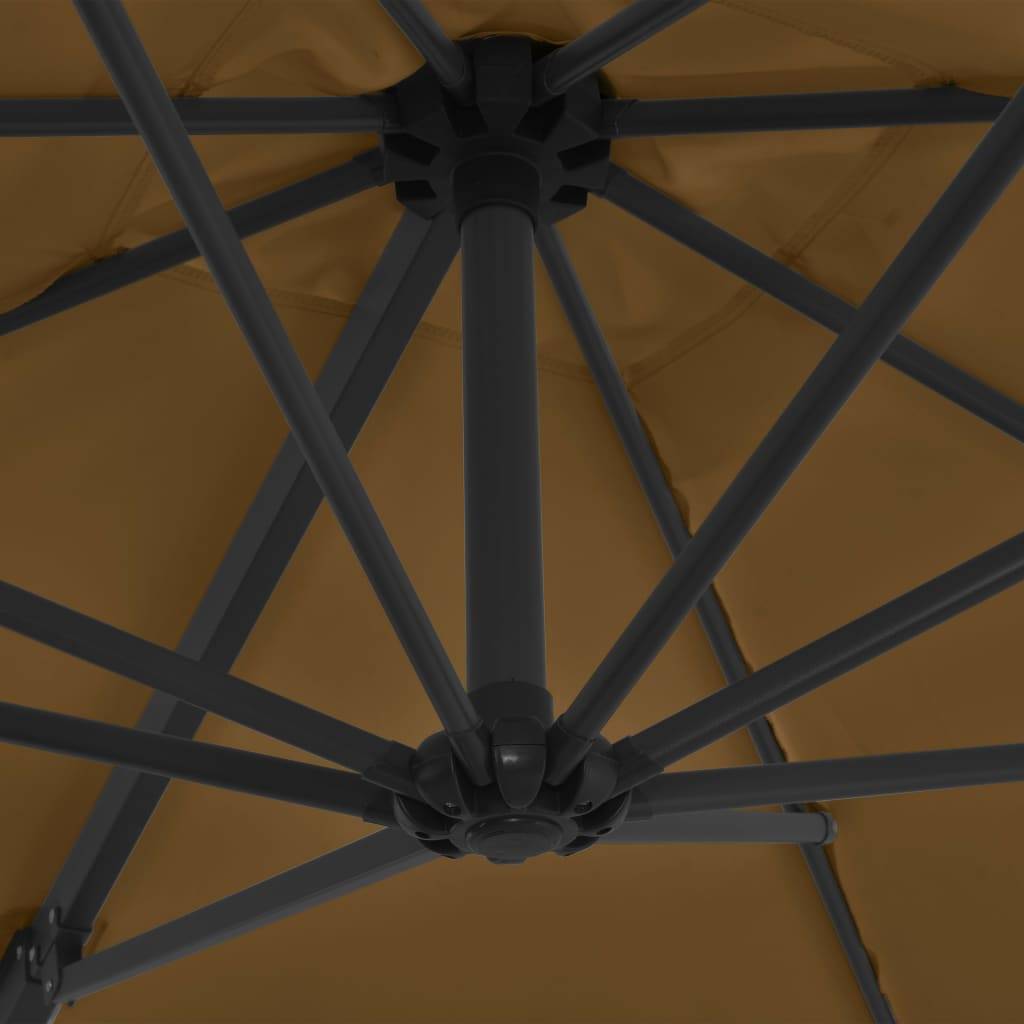 Helloshop26 - Parasol avec base portable 2,5 x 2,5 m taupe - Imagen 6