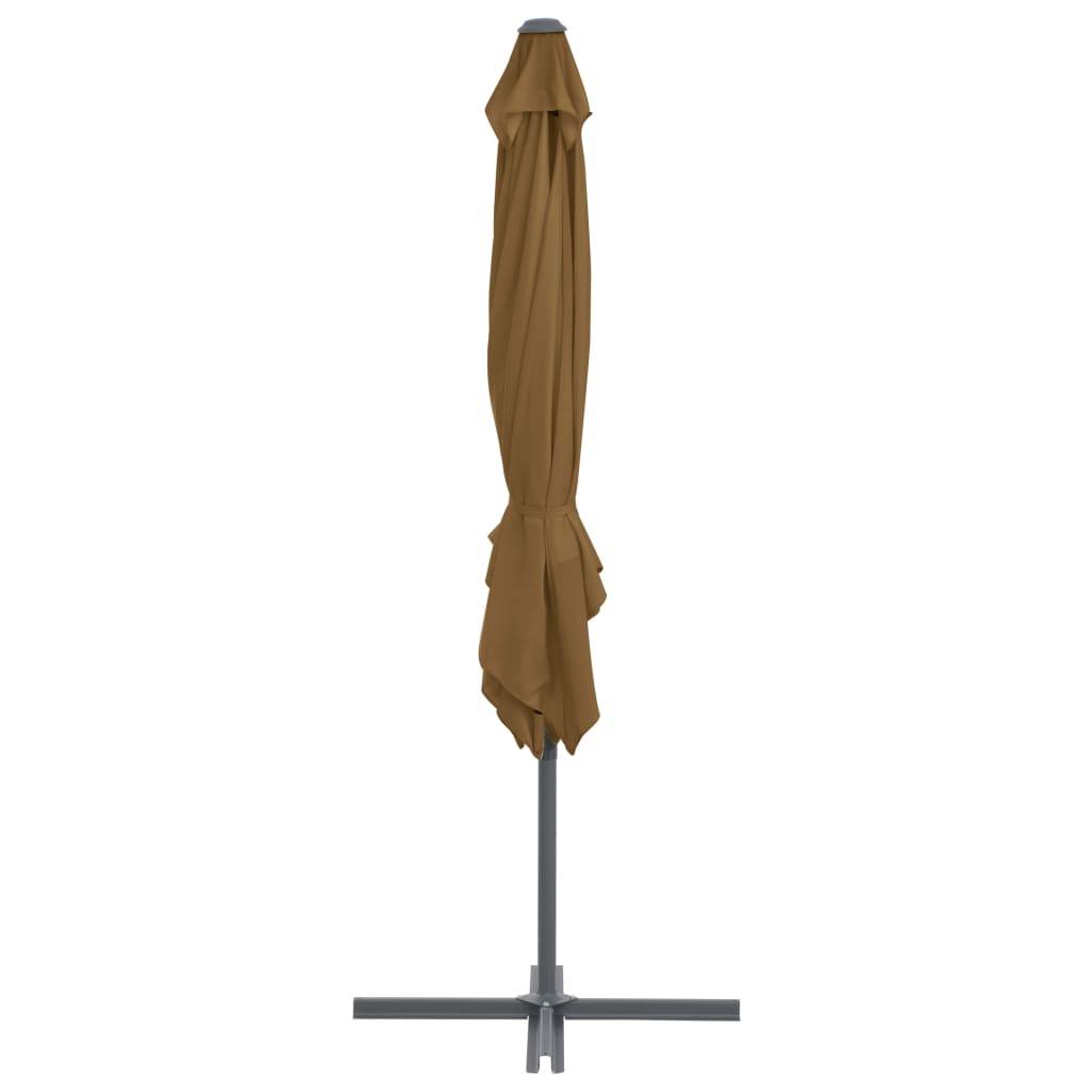 Helloshop26 - Parasol avec base portable 2,5 x 2,5 m taupe - Imagen 4