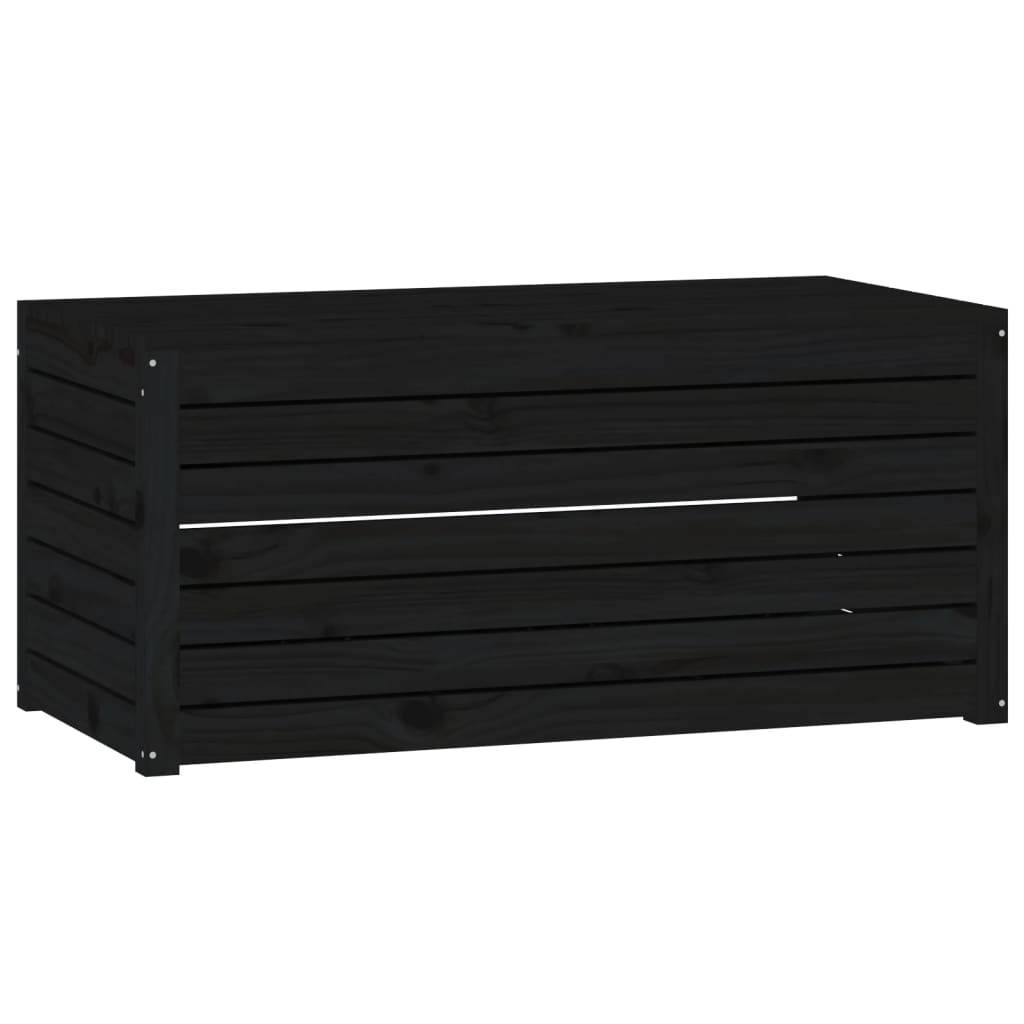 Helloshop26 - Boîte coffre de jardin 101 x 50,5 x 46,5 cm bois massif de pin noir - Imagen 2