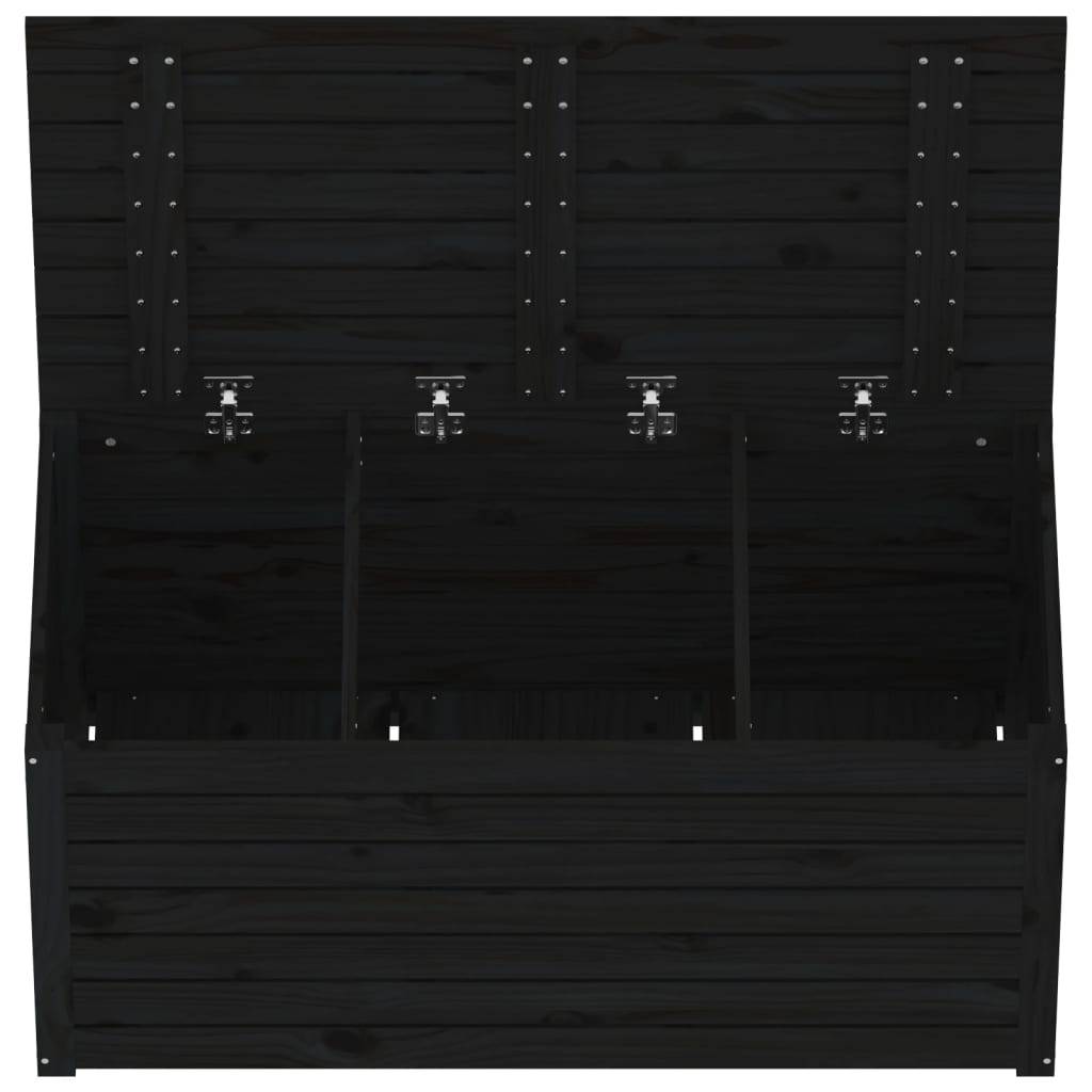 Helloshop26 - Boîte coffre de jardin 101 x 50,5 x 46,5 cm bois massif de pin noir - Imagen 4
